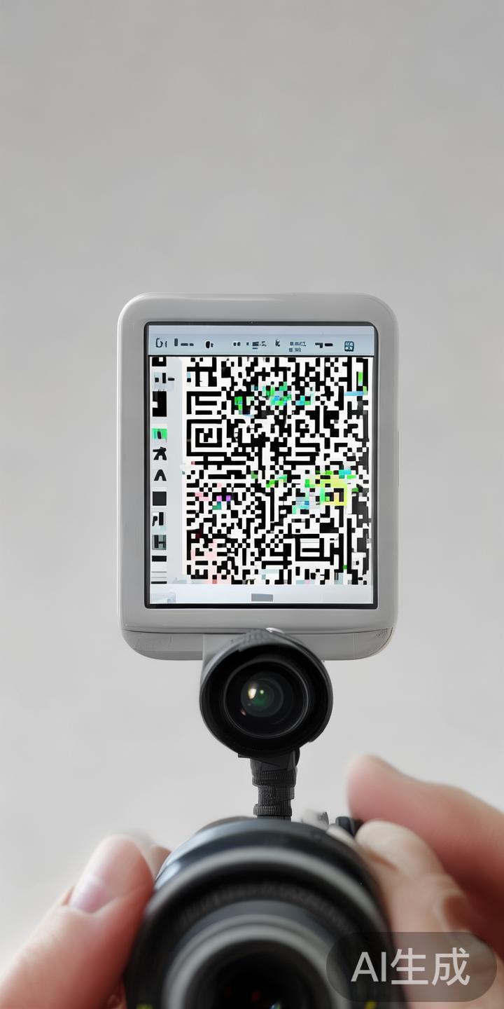 调整距离和角度。通常距离二维码约10-15厘米，角